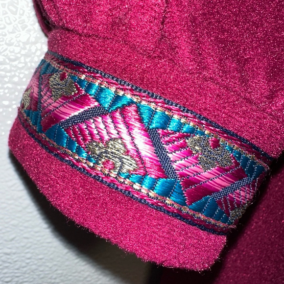 Vintage Vanity Fair Wine Red Half Zip Nightgown Housecoat Women’s Size Small 70s - Picture 8 of 12